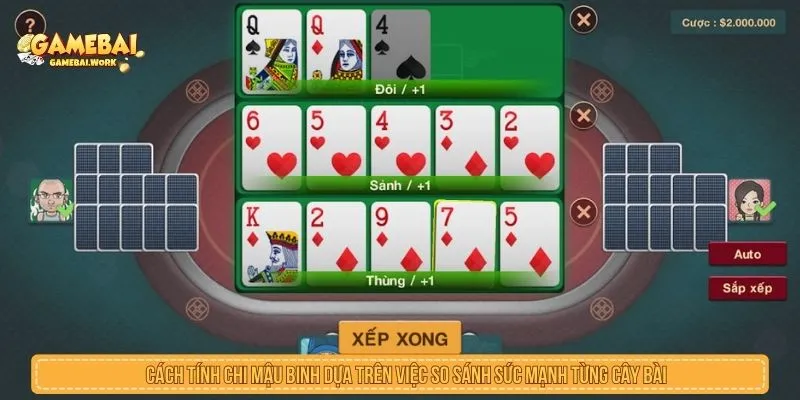 Hướng Dẫn Cách Tính Chi Mậu Binh Dễ Hiểu Và Đầy Đủ Nhất Cách tính chi mậu binh dựa trên việc so sánh sức mạnh từng cây bài