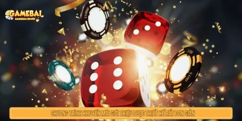 Chương trình khuyến mãi giới thiệu được thiết kế rất đơn giản